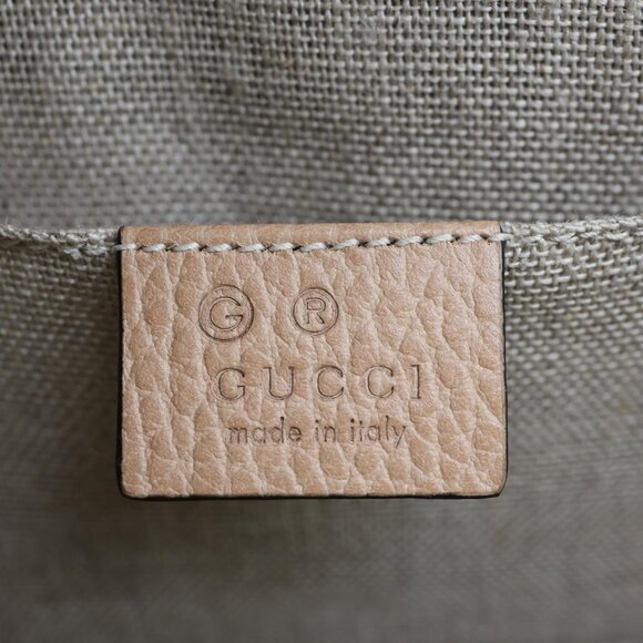 Gucci  Interlocking GG Small Dollar Calfskin Leather Crossbody Bag Beige - Picture 15 of 16